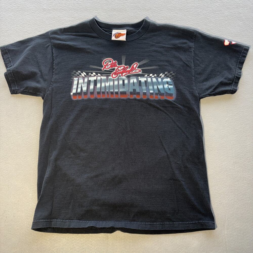 Vintage Winners Circle Dale Earnhardt Shirt Mens L Black Intimidating NASCAR 3